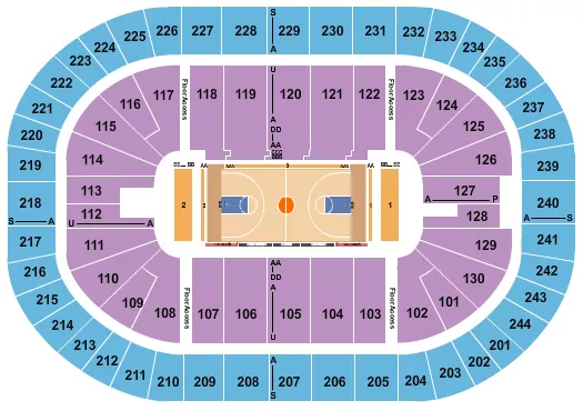 seating chart for MVP Arena - Harlem Globetrotters 2 - eventticketscenter.com