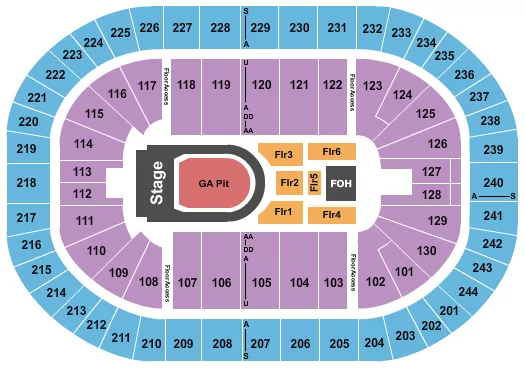 seating chart for MVP Arena - Kane Brown - eventticketscenter.com