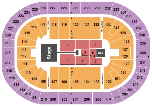 seating chart for MVP Arena - MercyMe - eventticketscenter.com