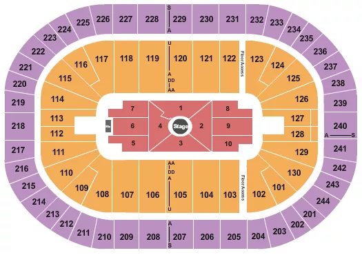 seating chart for MVP Arena - Nate Bargatze - eventticketscenter.com