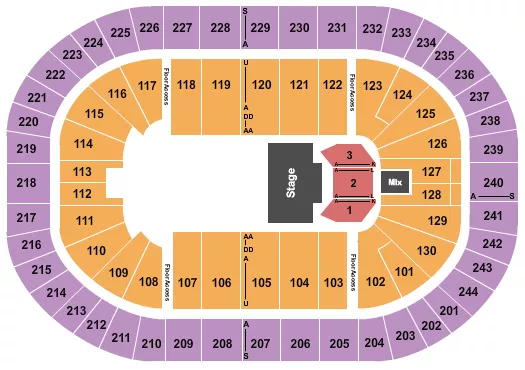 seating chart for MVP Arena - Theatre - eventticketscenter.com