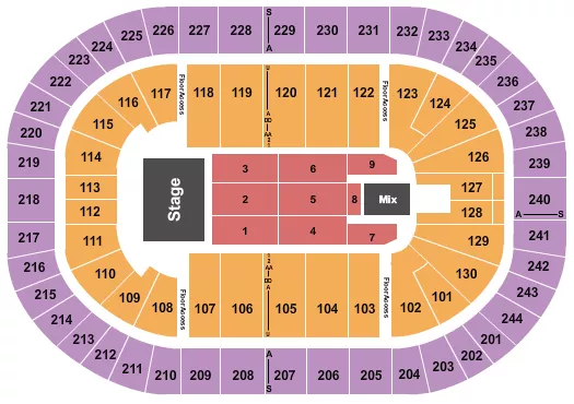 seating chart for MVP Arena - Trans Siberian Orch - eventticketscenter.com