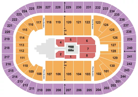 seating chart for MVP Arena - WWE 2023 - eventticketscenter.com