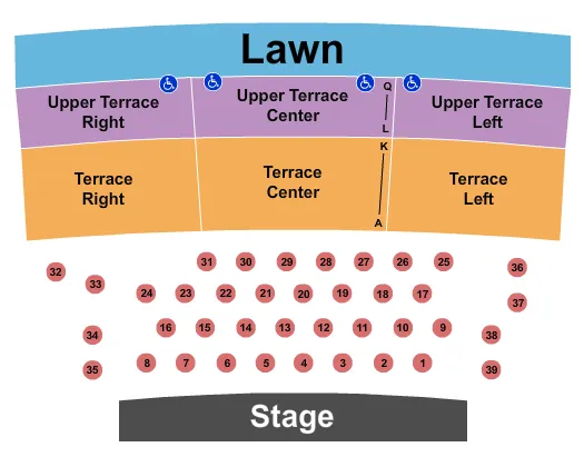 seating chart for Mable House Barnes Amphitheatre - End Stage - eventticketscenter.com