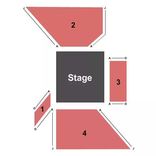 seating chart for Mac-Haydn Theatre - Endstage - eventticketscenter.com