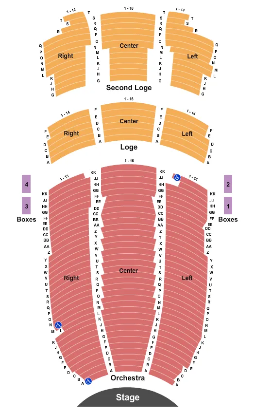 seating chart for Macky Auditorium Concert Hall - End Stage - eventticketscenter.com