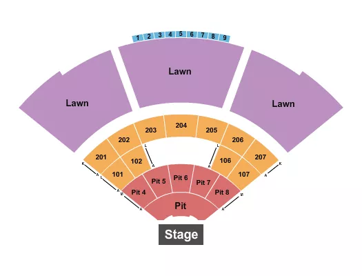 seating chart for Atrium Health Amphitheater - Endstage GA 2 - eventticketscenter.com