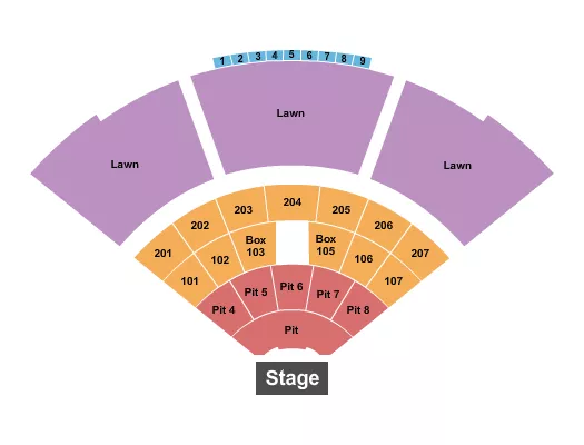 seating chart for Atrium Health Amphitheater - Endstage GA - eventticketscenter.com