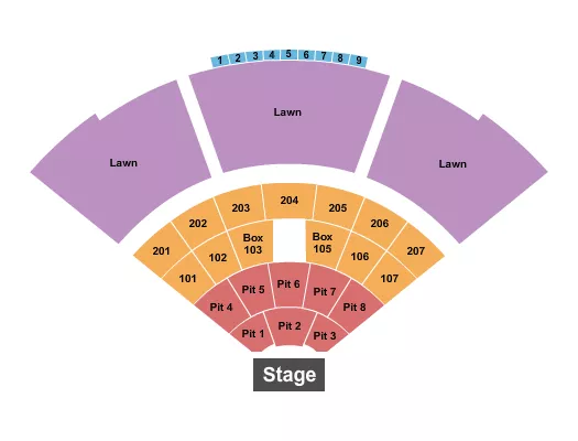seating chart for Atrium Health Amphitheater - Endstage Reserved Pit - eventticketscenter.com