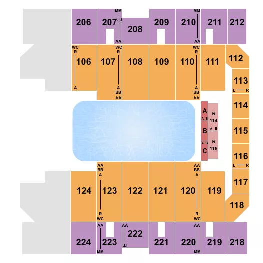 seating chart for Macon Centreplex - Coliseum - Disney On Ice - eventticketscenter.com