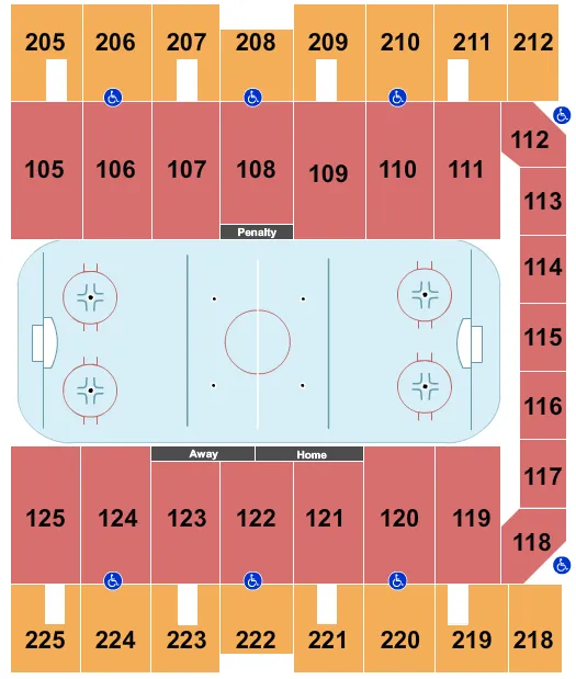 seating chart for Macon Centreplex - Coliseum - Hockey 2 - eventticketscenter.com