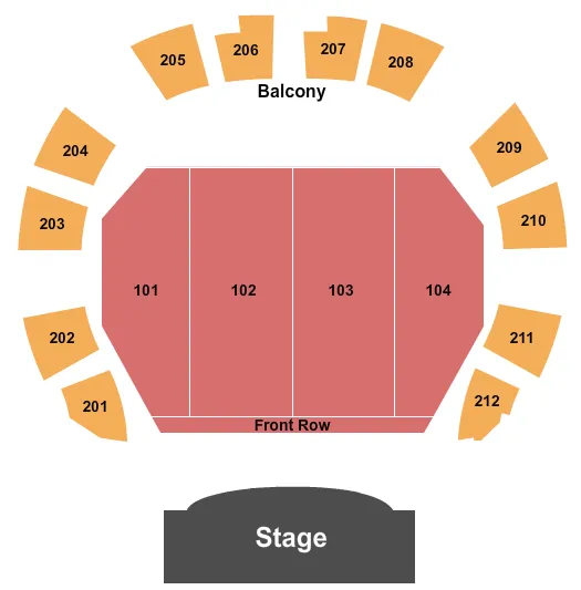 seating chart for Macon City Auditorium - Endstage 3 - eventticketscenter.com