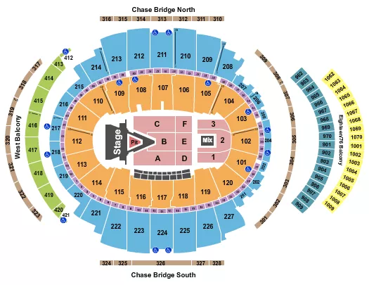 seating chart for Madison Square Garden - Aerosmith 2024 - eventticketscenter.com