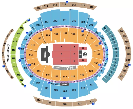 seating chart for Madison Square Garden - Aventura 1 - eventticketscenter.com