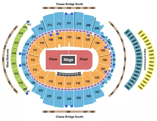 seating chart for Madison Square Garden - Center Stage 2 - eventticketscenter.com