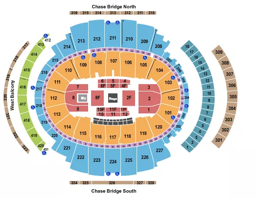 seating chart for Madison Square Garden - Center Stage 4 - eventticketscenter.com
