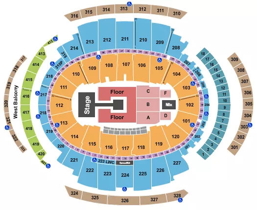 seating chart for Madison Square Garden - Charli XCX - eventticketscenter.com