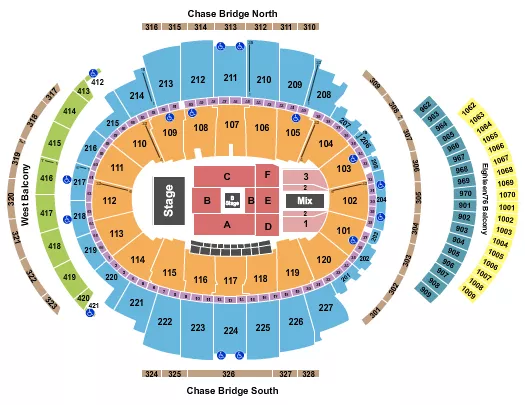 seating chart for Madison Square Garden - Cyndi Lauper - eventticketscenter.com