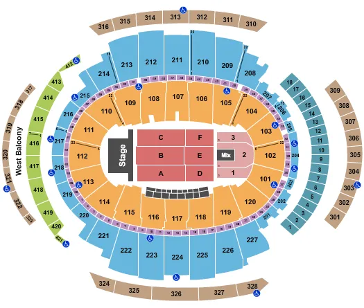 seating chart for Madison Square Garden - Daddy Yankee - eventticketscenter.com