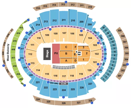 seating chart for Madison Square Garden - Dave Matthews Band 1 - eventticketscenter.com