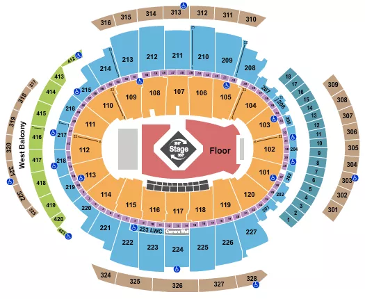 seating chart for Madison Square Garden - Drake - eventticketscenter.com
