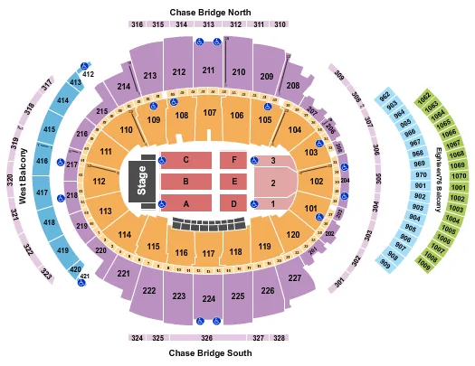 seating chart for Madison Square Garden - Endstage/Concerts - eventticketscenter.com