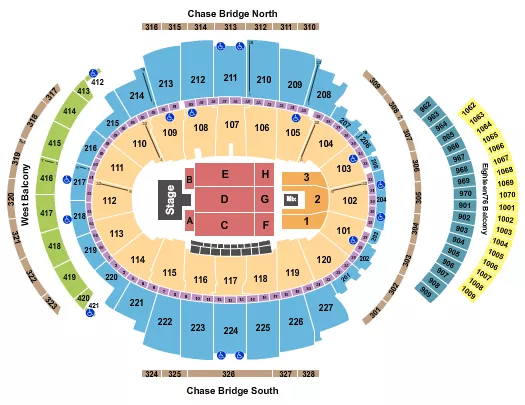 seating chart for Madison Square Garden - Endstage Small A&B - eventticketscenter.com