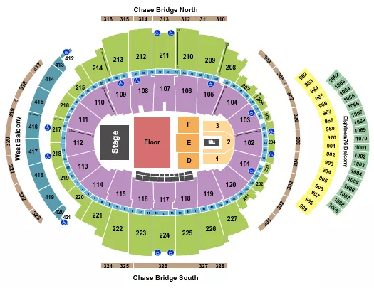 seating chart for Madison Square Garden - Endstage Small GA Floor - eventticketscenter.com