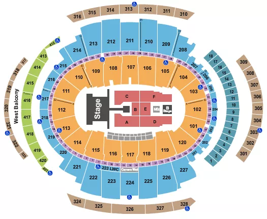 seating chart for Madison Square Garden - Enrique Iglesias - eventticketscenter.com