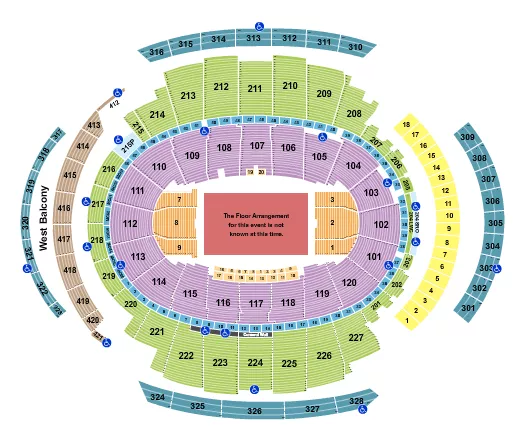 seating chart for Madison Square Garden - Generic Floor - eventticketscenter.com