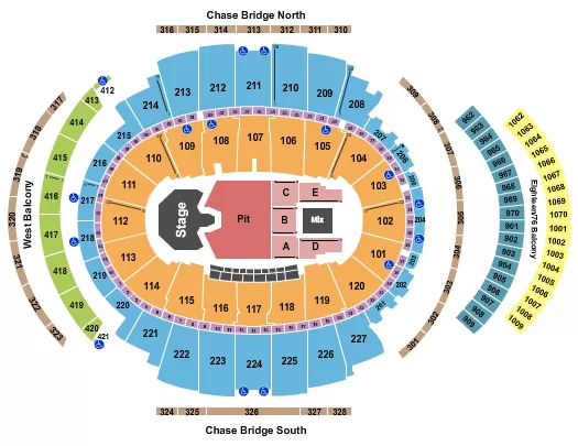 seating chart for Madison Square Garden - Ghost - eventticketscenter.com