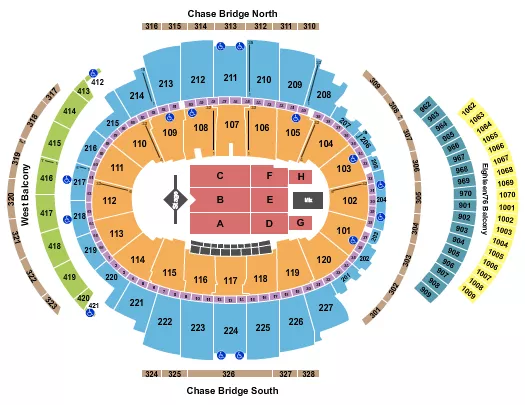 seating chart for Madison Square Garden - J. Cole - eventticketscenter.com