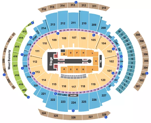 seating chart for Madison Square Garden - Jennifer Lopez 2024 - eventticketscenter.com