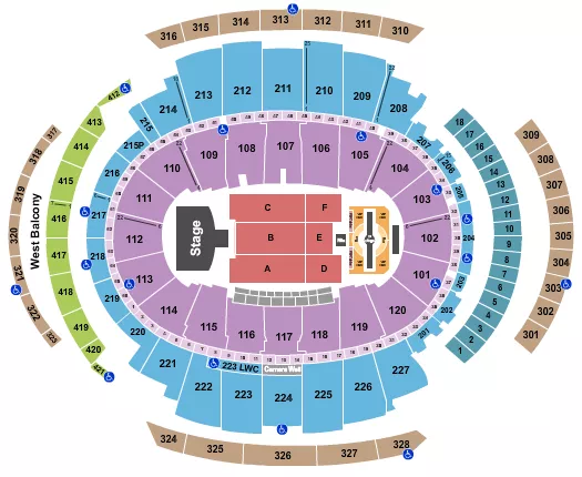 seating chart for Madison Square Garden - Justin Timberlake 2024 - eventticketscenter.com