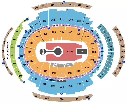 seating chart for Madison Square Garden - Kid Cudi - eventticketscenter.com