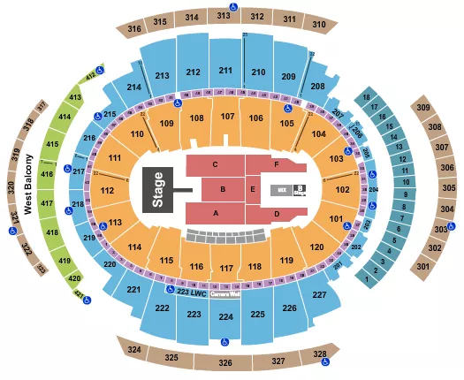 seating chart for Madison Square Garden - Niall Horan - eventticketscenter.com