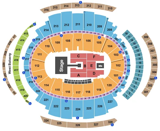 seating chart for Madison Square Garden - Pink 2 - eventticketscenter.com