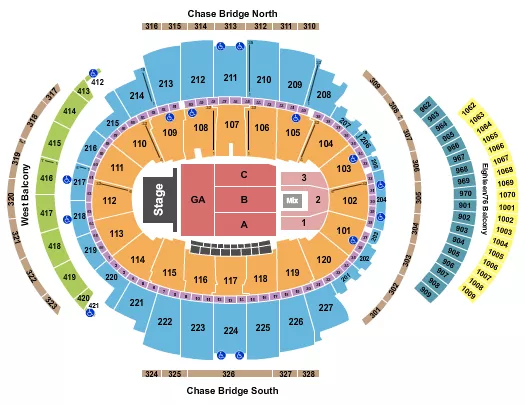 seating chart for Madison Square Garden - Springsteen - eventticketscenter.com