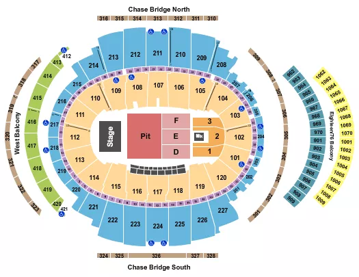 seating chart for Madison Square Garden - Tyler Childers - eventticketscenter.com