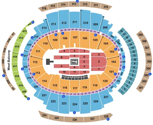 seating chart for Madison Square Garden - WWE-3 - eventticketscenter.com