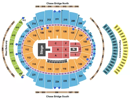 seating chart for Madison Square Garden - Wu-Tang Clan - eventticketscenter.com