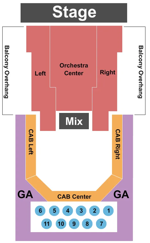 seating chart for Madrid Theatre - Gary Gulman - eventticketscenter.com