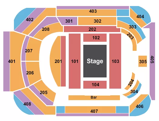 seating chart for Magic Mike Theater at Sahara Hotel & Casino - Magic Mike Live 2 - eventticketscenter.com