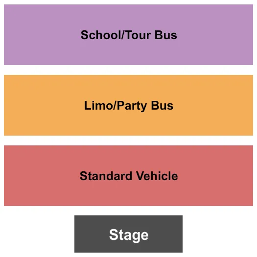 Magic Of Lights Seating Chart at Cuyahoga County Fairgrounds. The chart shows the main floor/stage with seating options surrounding it, which are color coded