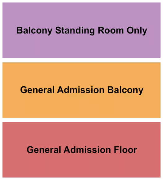 seating chart for Main Hall At The Great Hall - GA Floor & GA/SRO Balcony - eventticketscenter.com
