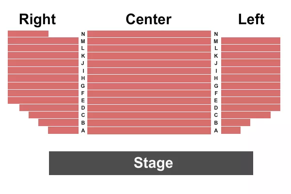 seating chart for Main Stage At Virginia Samford Theatre - Endstage - eventticketscenter.com