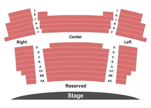 seating chart for Main Stage at Highlands Performing Arts Center - Endstage - eventticketscenter.com