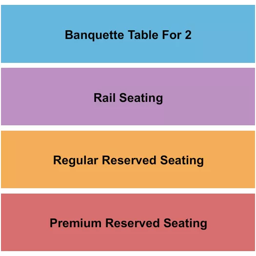 seating chart for Main Street Crossing - Premium/Regular/Rail/Banquette - eventticketscenter.com