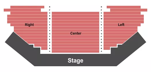 seating chart for Mainstage Theater at Cumberland County Playhouse - Endstage - eventticketscenter.com