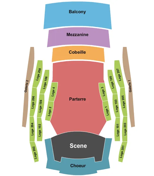 seating chart for Maison symphonique At Place Des Arts - End Stage - eventticketscenter.com